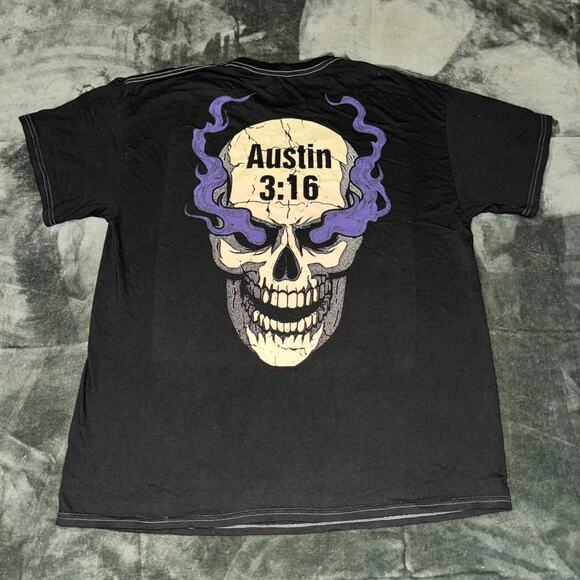 WWE Legends Stone Cold Steve Austin T-Shirt Mens XL Black Graphic Print Pullover - Picture 3 of 7